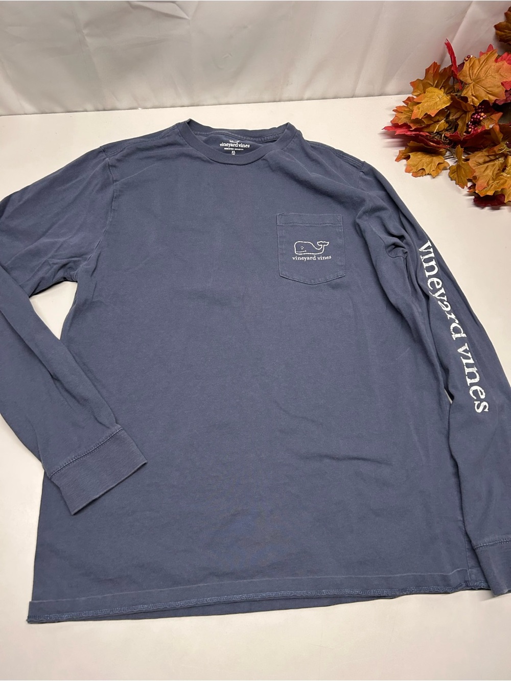 Vineyard Vines Men’s Long-Sleeve Pocket Tee - Slate Blue